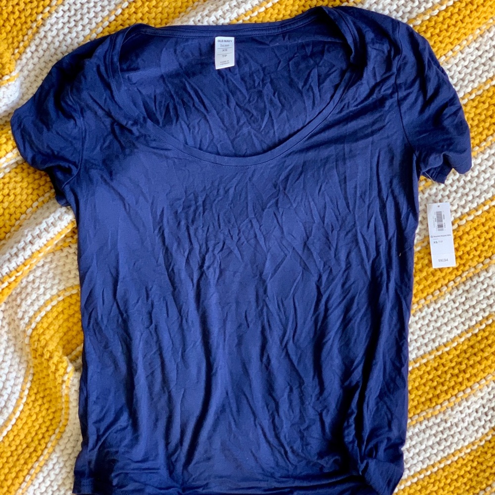Old Navy Blue Scoop Neck Tee